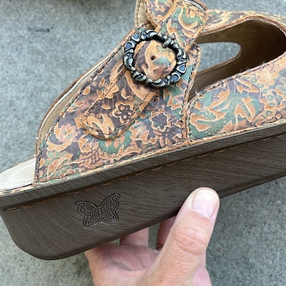 ALEGRIA Classic Tooled Leather Clogs Size 42 - Picture 5 of 12